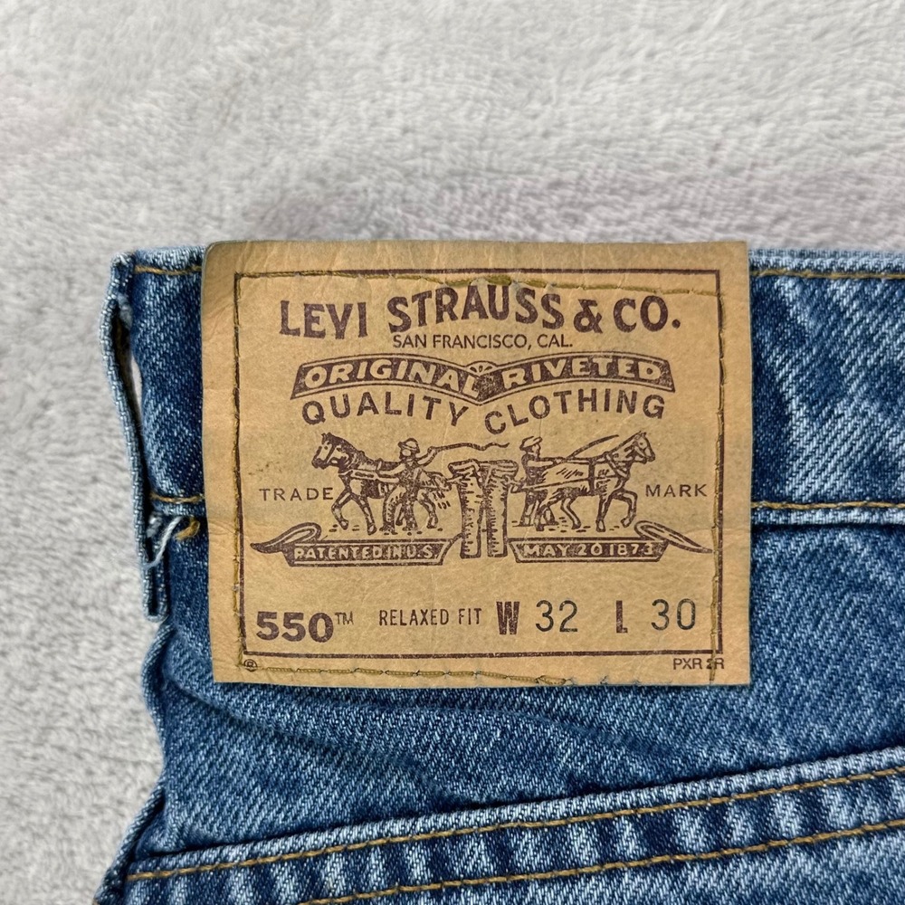 Vintage Levi's 550 Jeans Mens 32x30 Blue Relaxed Fit Orange Tab Made in USA 90s - Picture 8 of 16